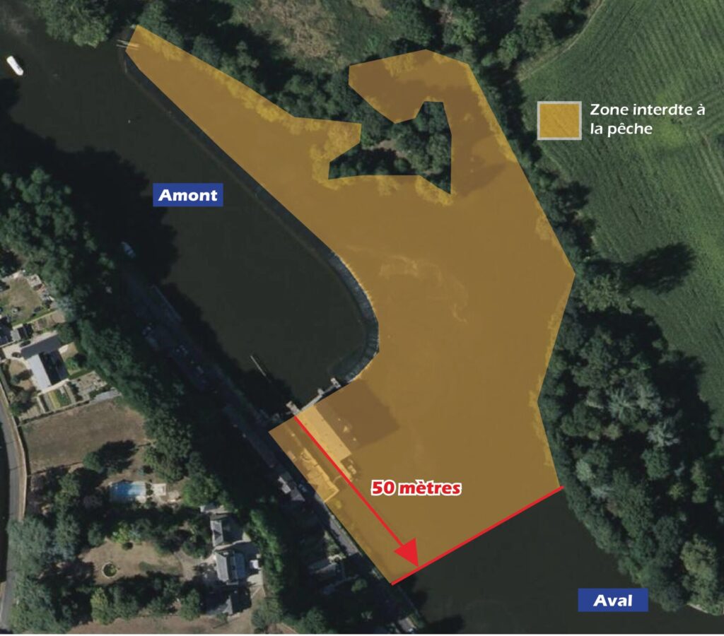 exemple de réserve de pêche annuelle de pêche sur une rivière du domaine public transféré.