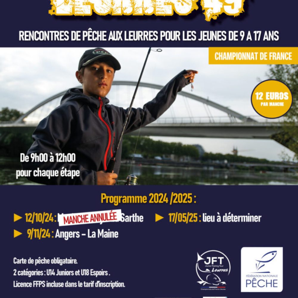 junior fishing tour leurres dans le maine et loire
