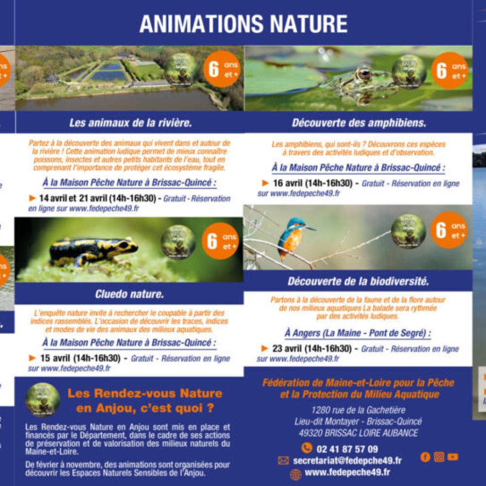 programme des animations nature et pêche